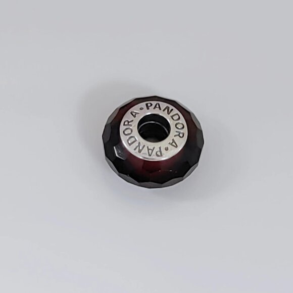 Pandora Red Fascinating Faceted Murano Glass Charm Bead S925 ALE - Picture 3 of 6